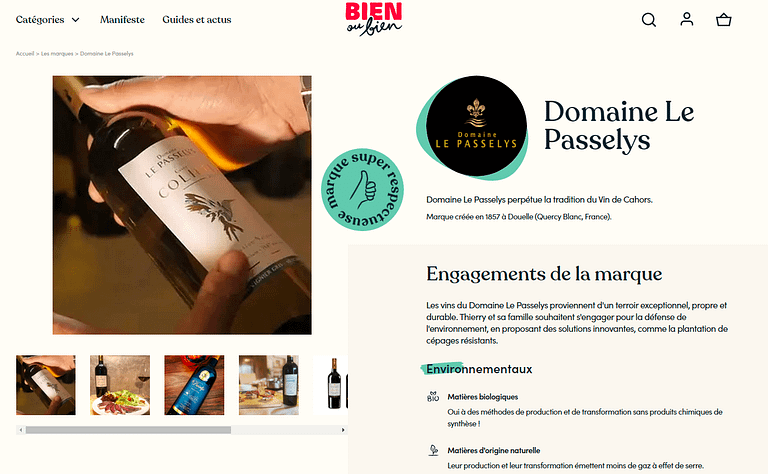 bien ou bien vin cahors bio